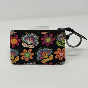 Vera Bradley Disney Midnight with Mickey Mouse Zip ID Card Coin Holder Key Ring